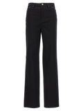 Black Cotton High-Waisted Jean