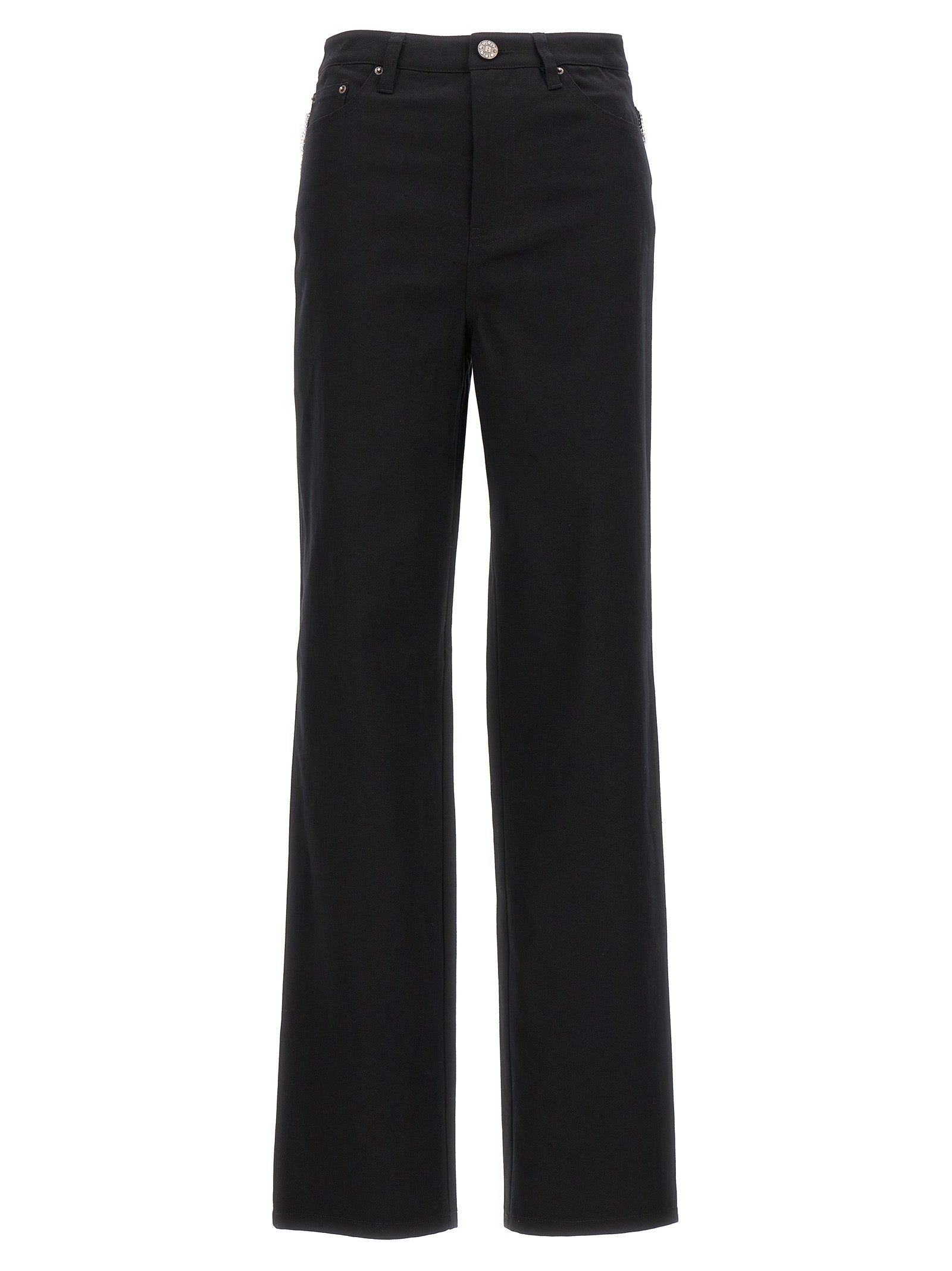 Black Cotton High-Waisted Jean