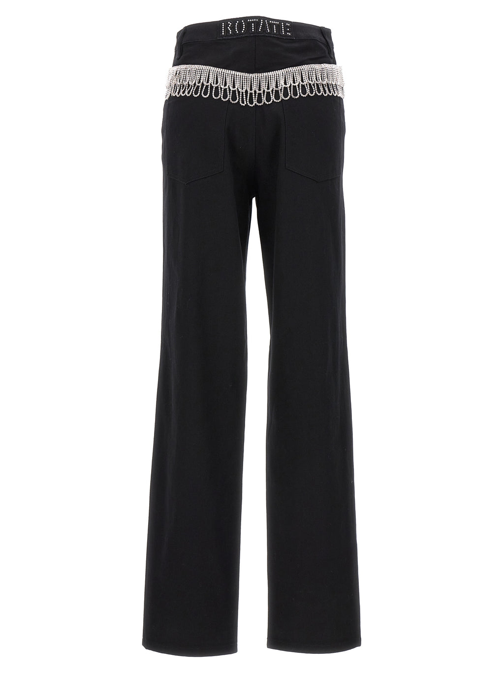 Black Cotton High-Waisted Jean