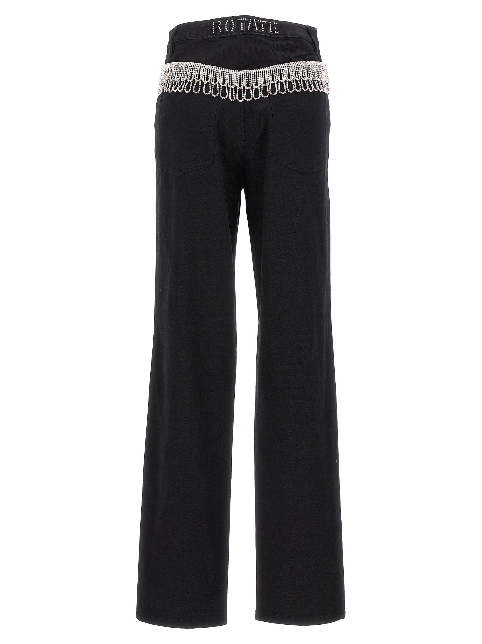 Black Cotton High-Waisted Jean