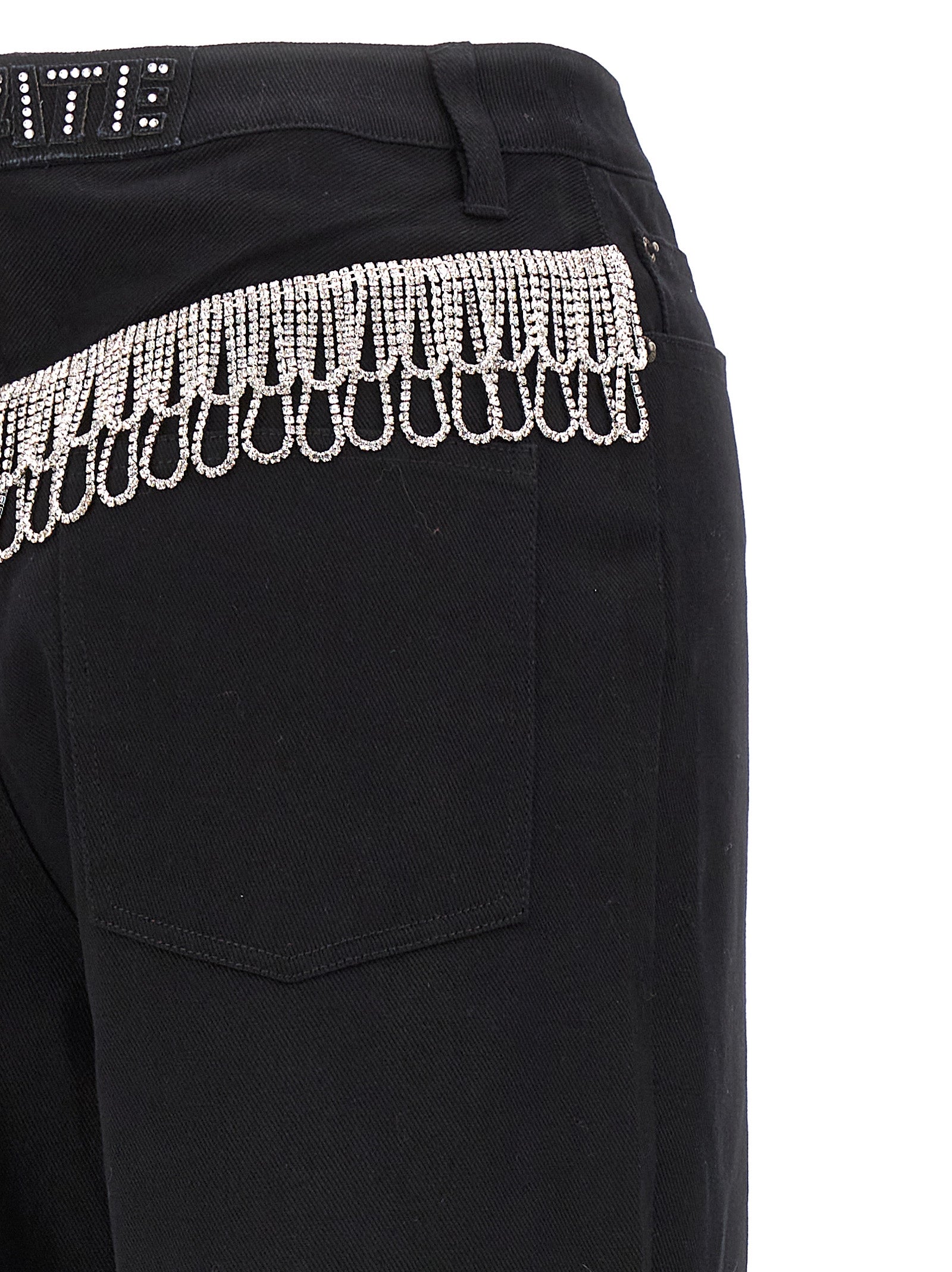 Black Cotton High-Waisted Jean