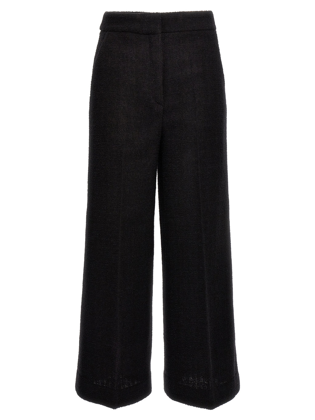 Black Wool Cropped Pants