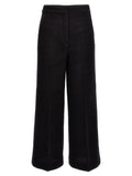 Black Wool Cropped Pants