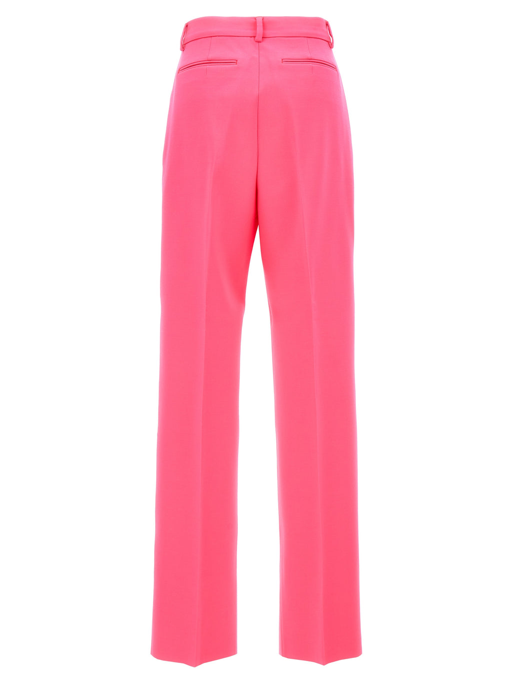Fuchsia Virgin Wool Casual Pants