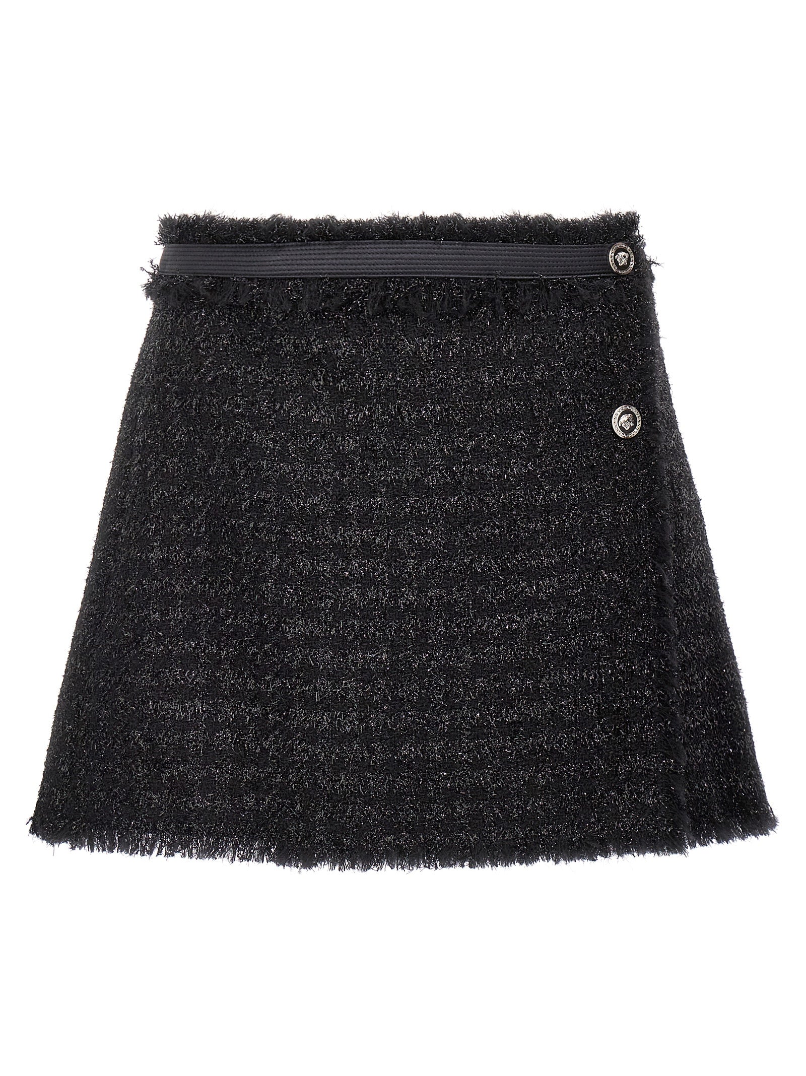 Black Virgin Wool Long Skirt