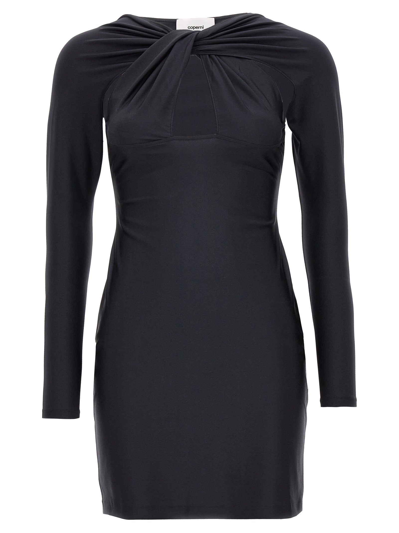 Black Polyamide Short Dress