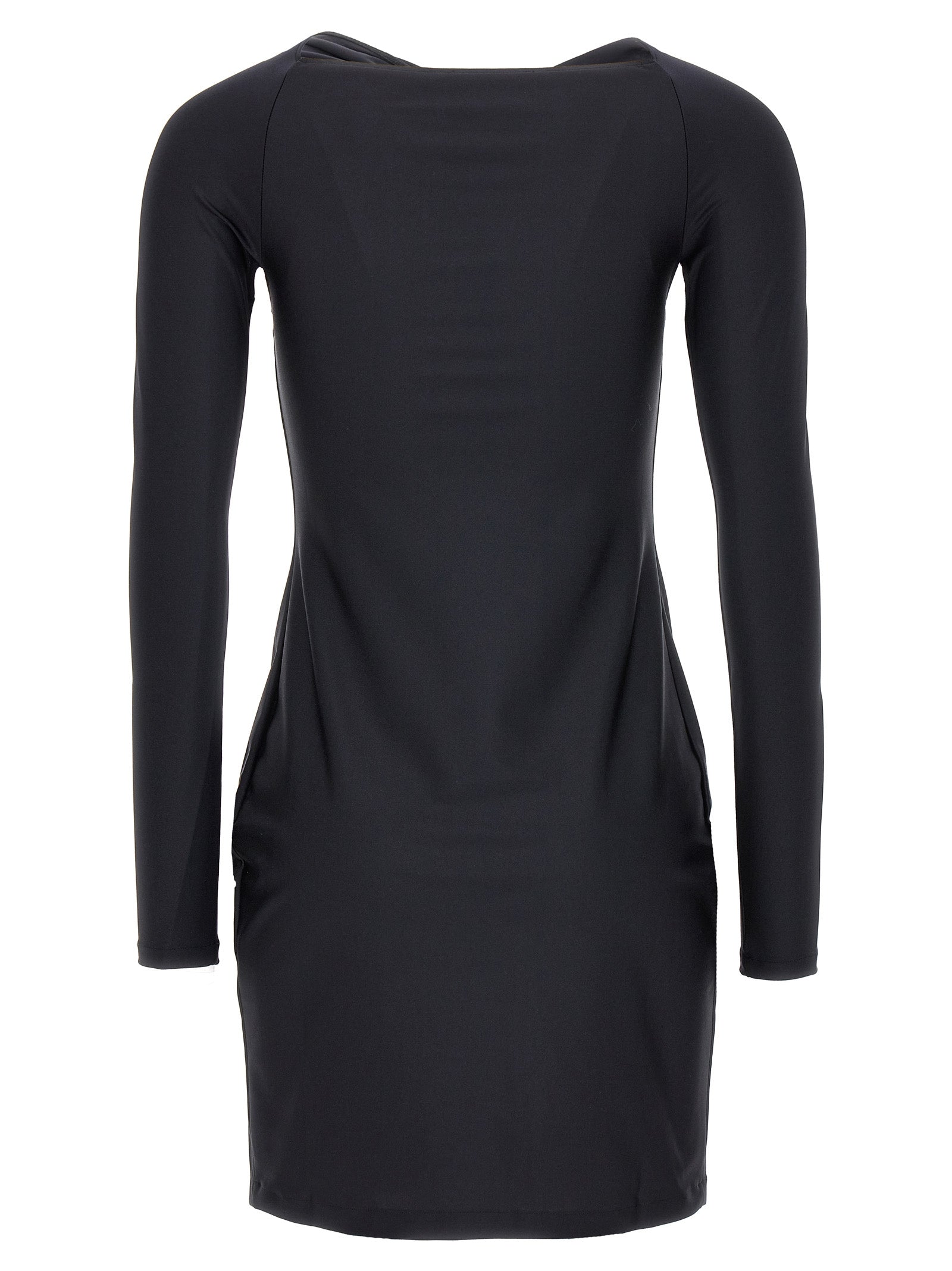 Black Polyamide Short Dress