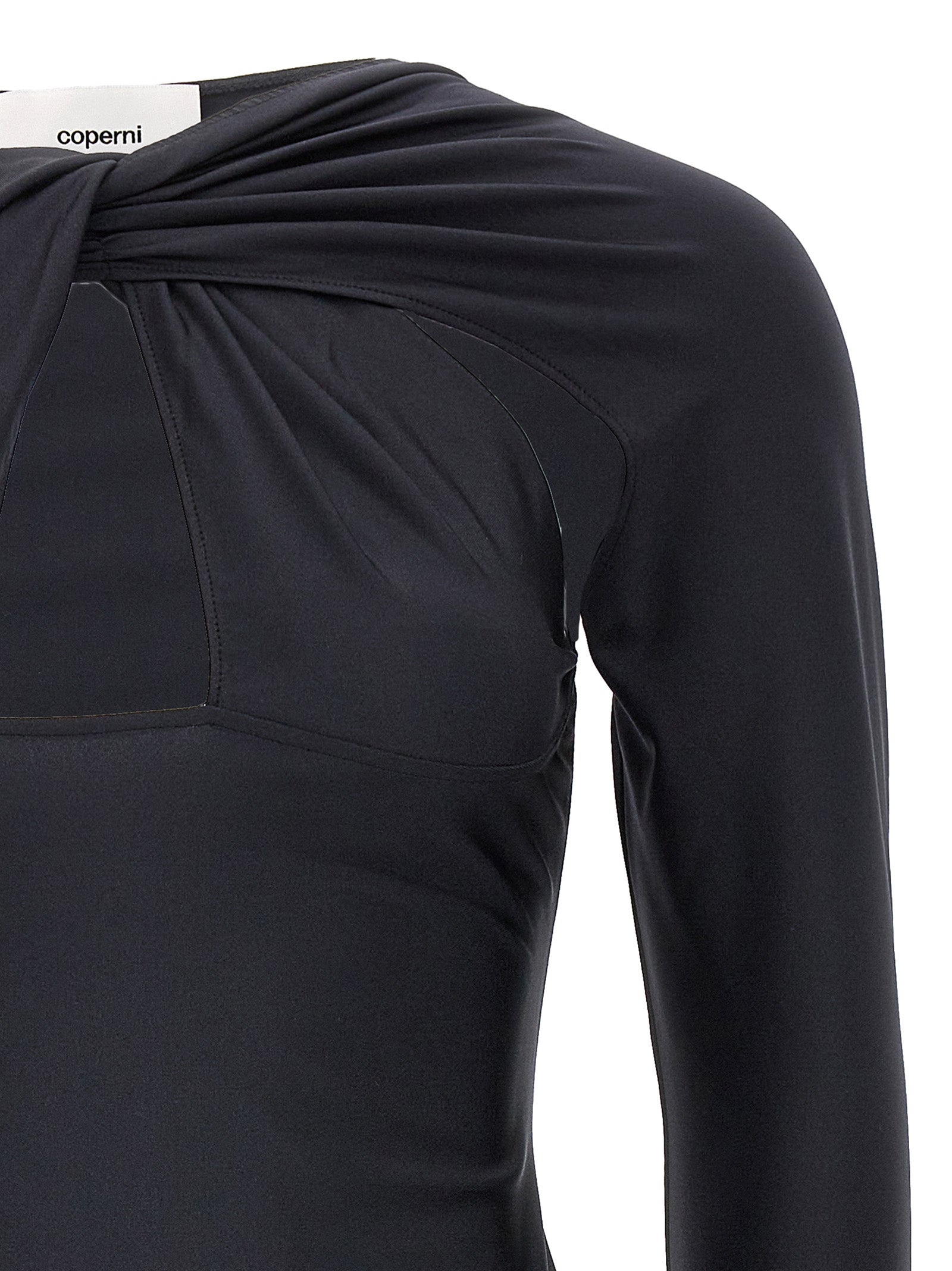 Black Polyamide Short Dress