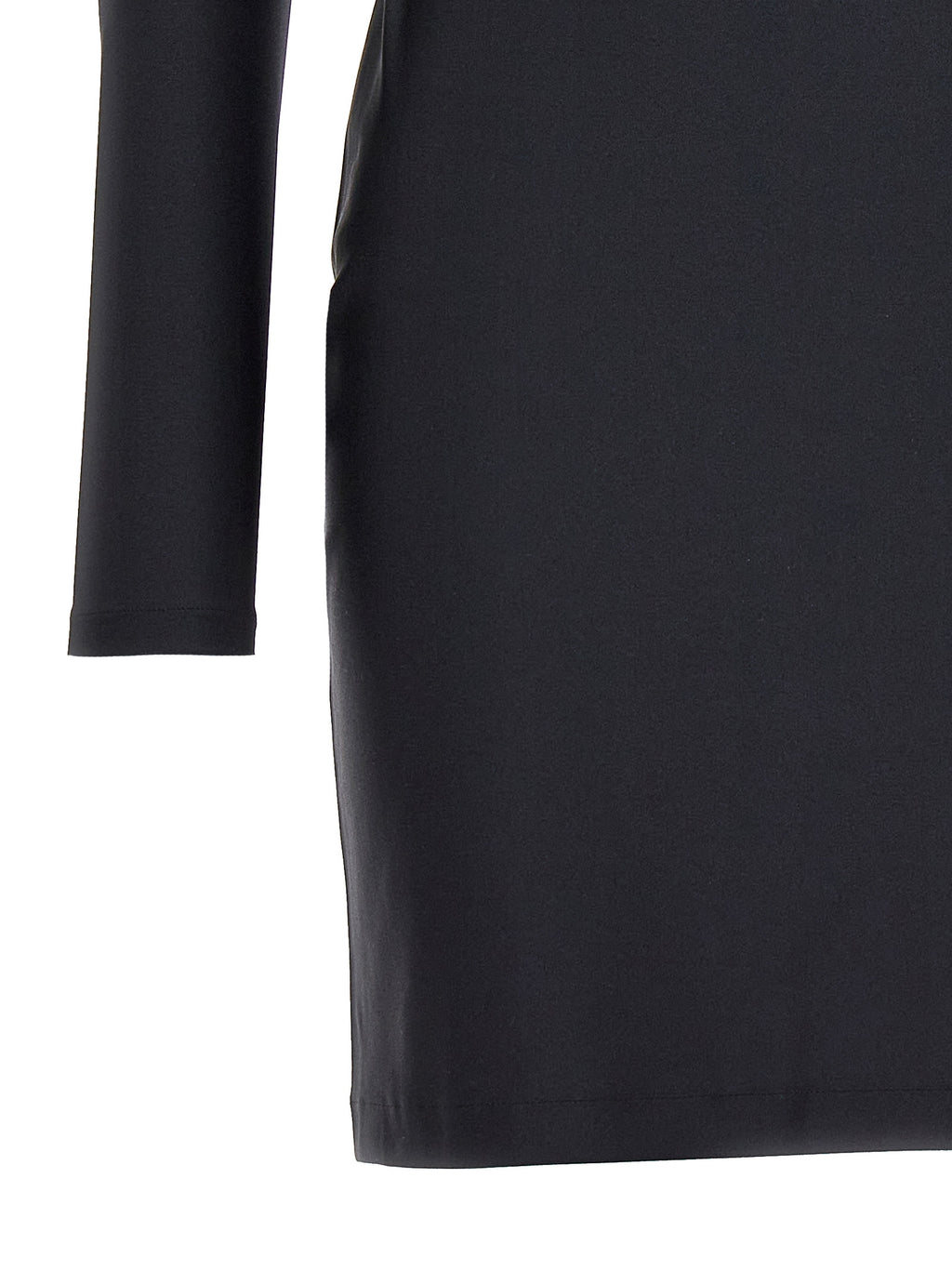 Black Polyamide Short Dress