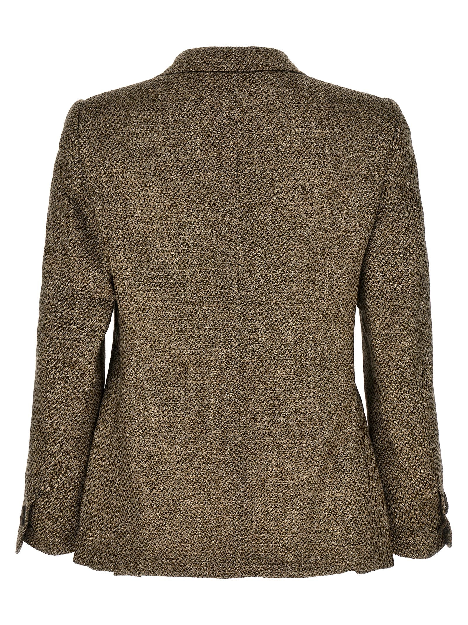 Beige Alpaca Leather Blazer