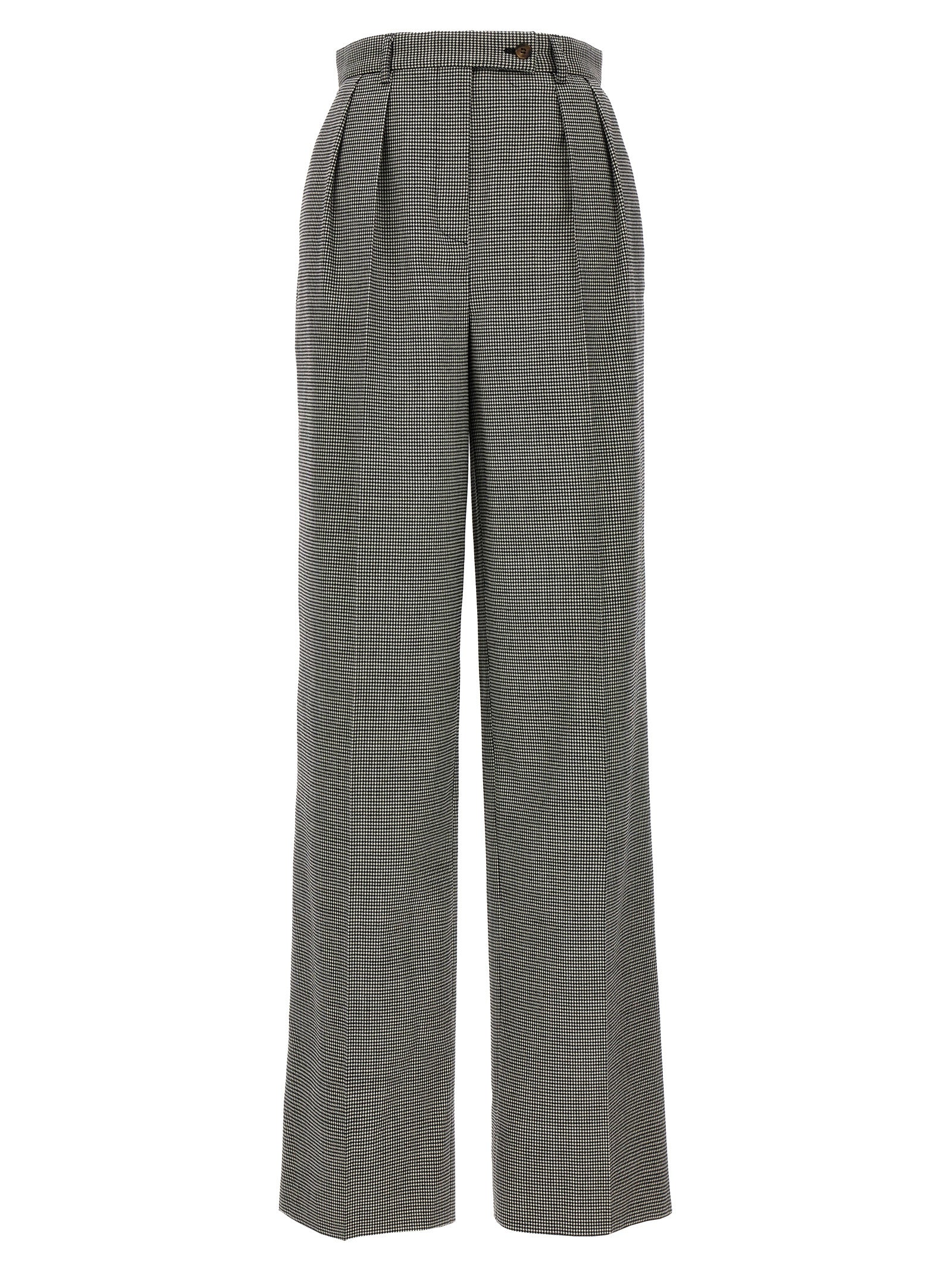 Bicolor Elastane Casual Pants