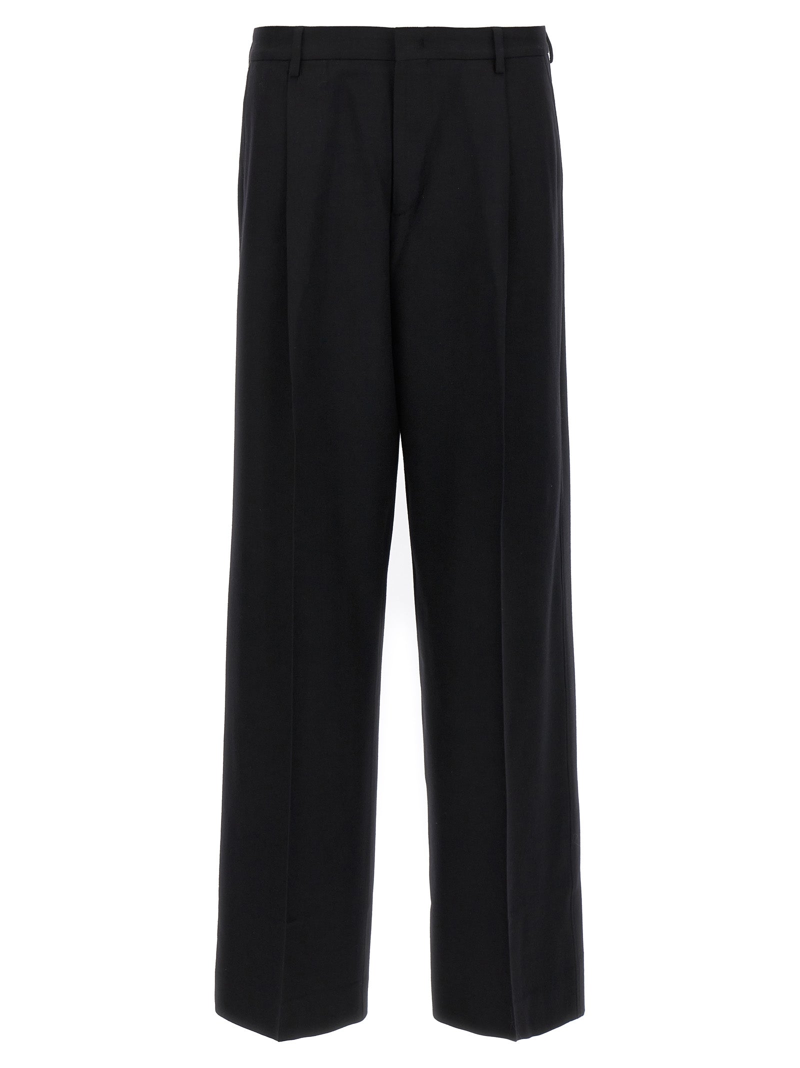 Black Virgin Wool Dress Pants
