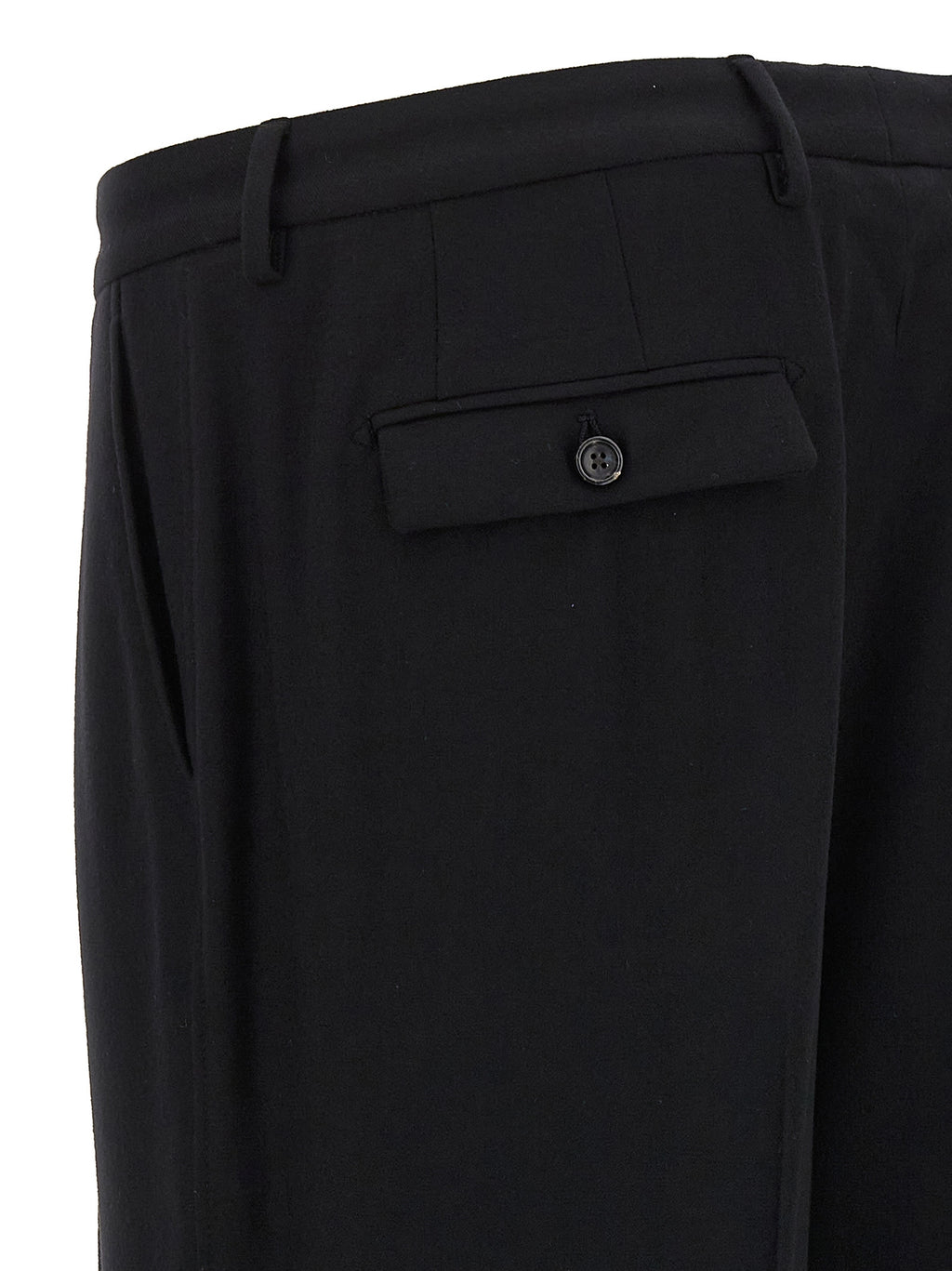 Black Virgin Wool Dress Pants