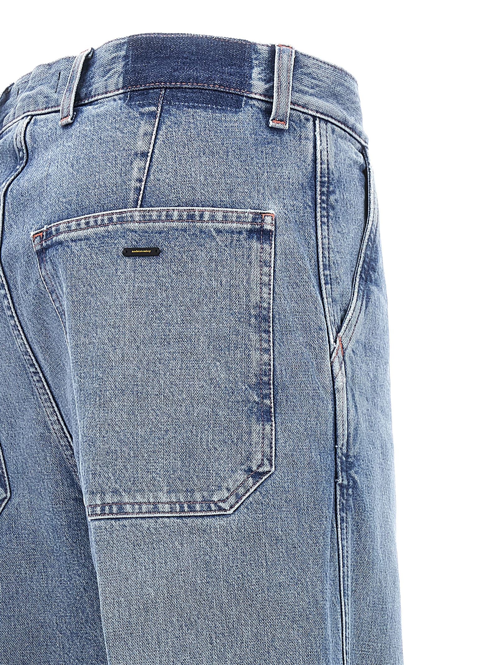 Blue Cotton Relaxed Fit Jeans