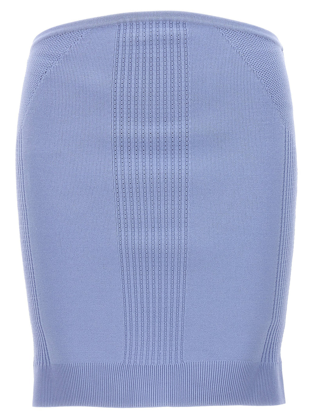 Blue Viscose Long Skirt