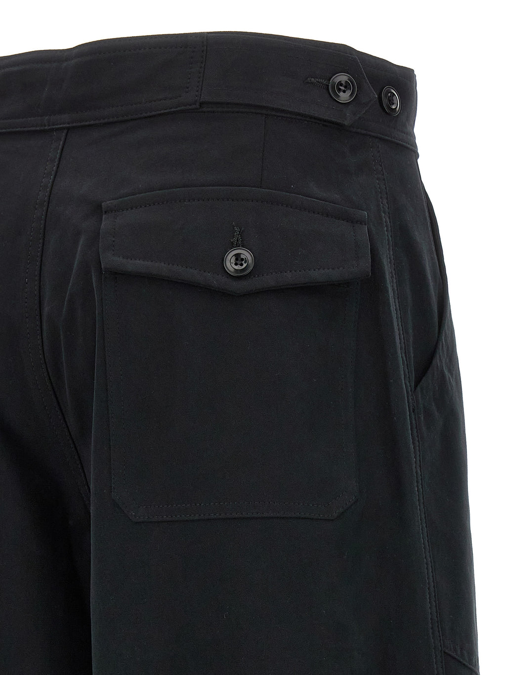 Black Cotton Casual Pants