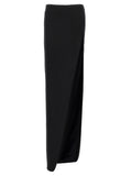 Black Lamb Leather Mini Skirt