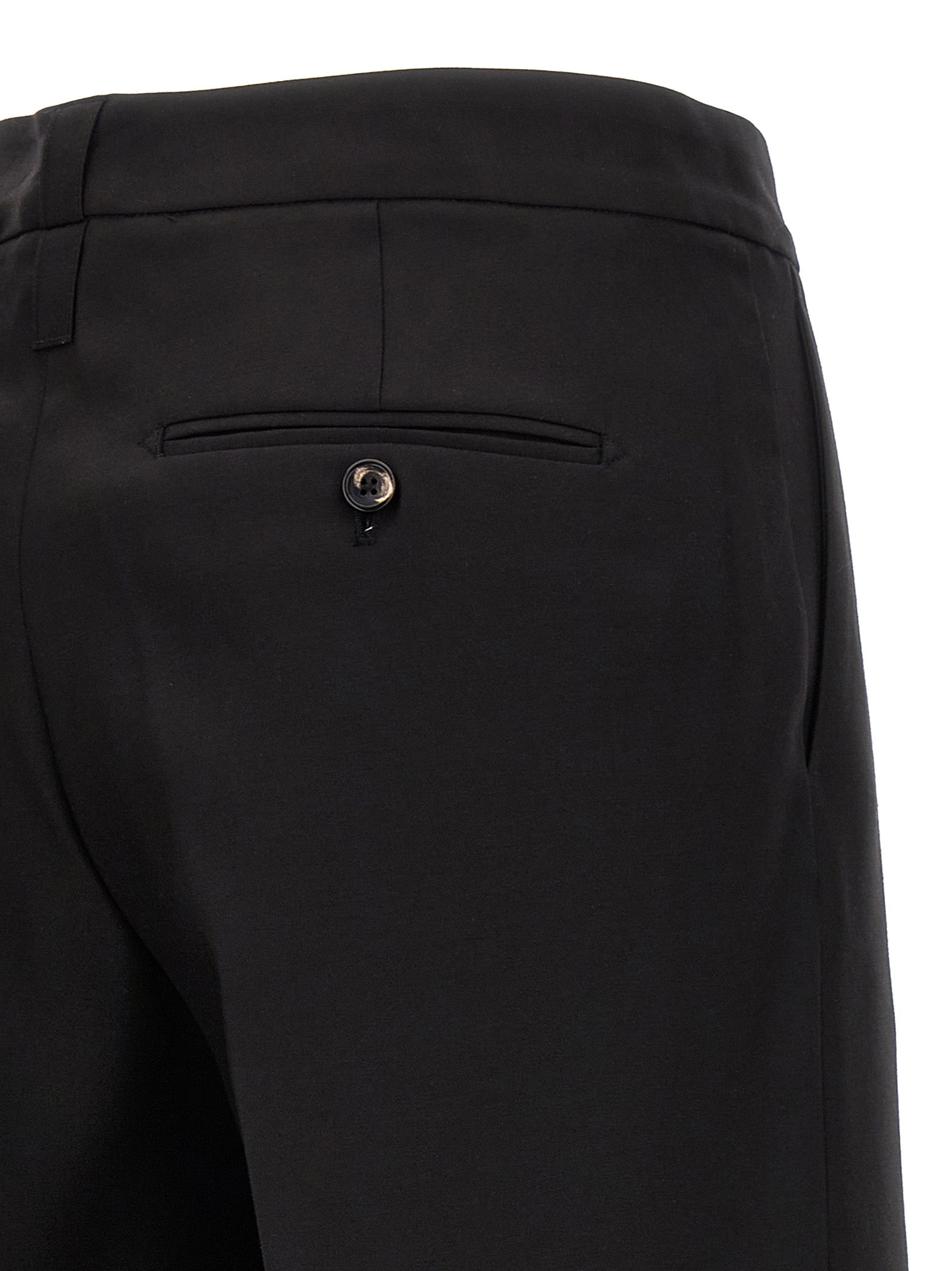 Black Virgin Wool Dress Pants