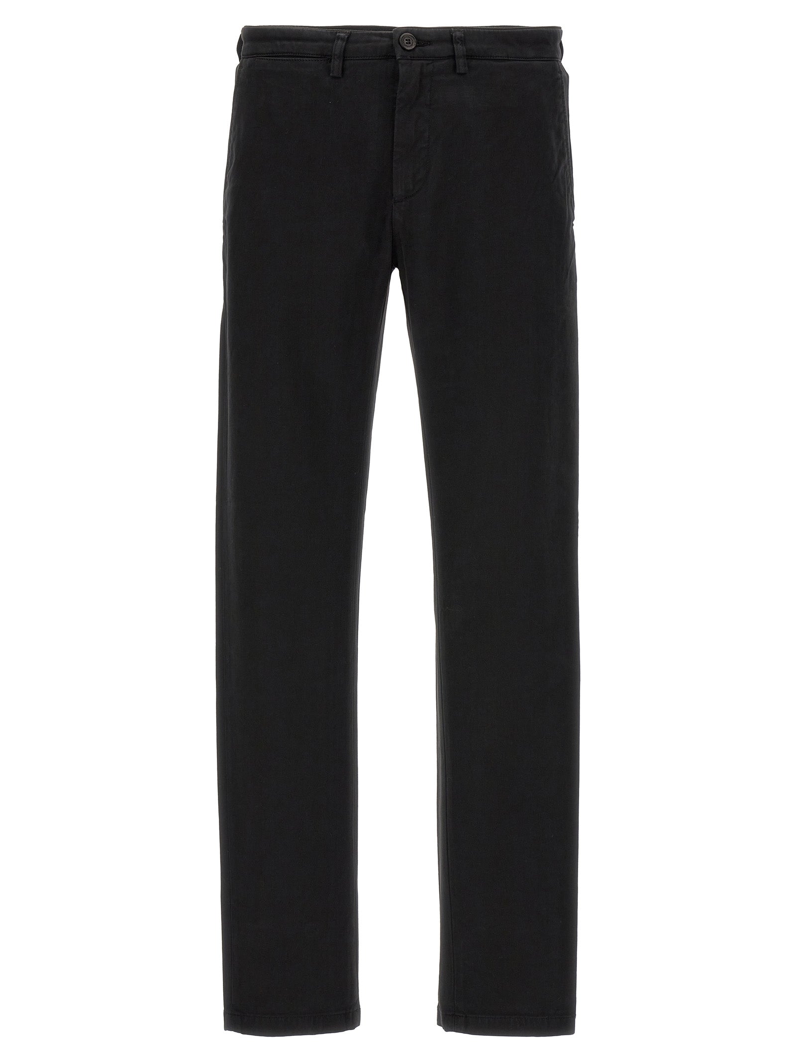 Black Cotton Casual Pants