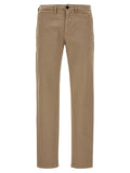 Beige Cotton Casual Pants