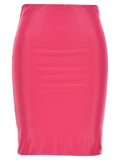 Fuchsia Polyamide Long Skirt