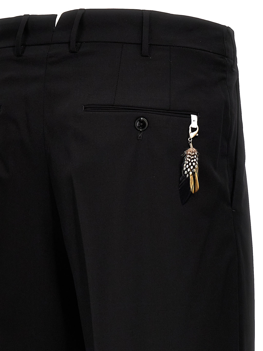 Black Virgin Wool Dress Pants