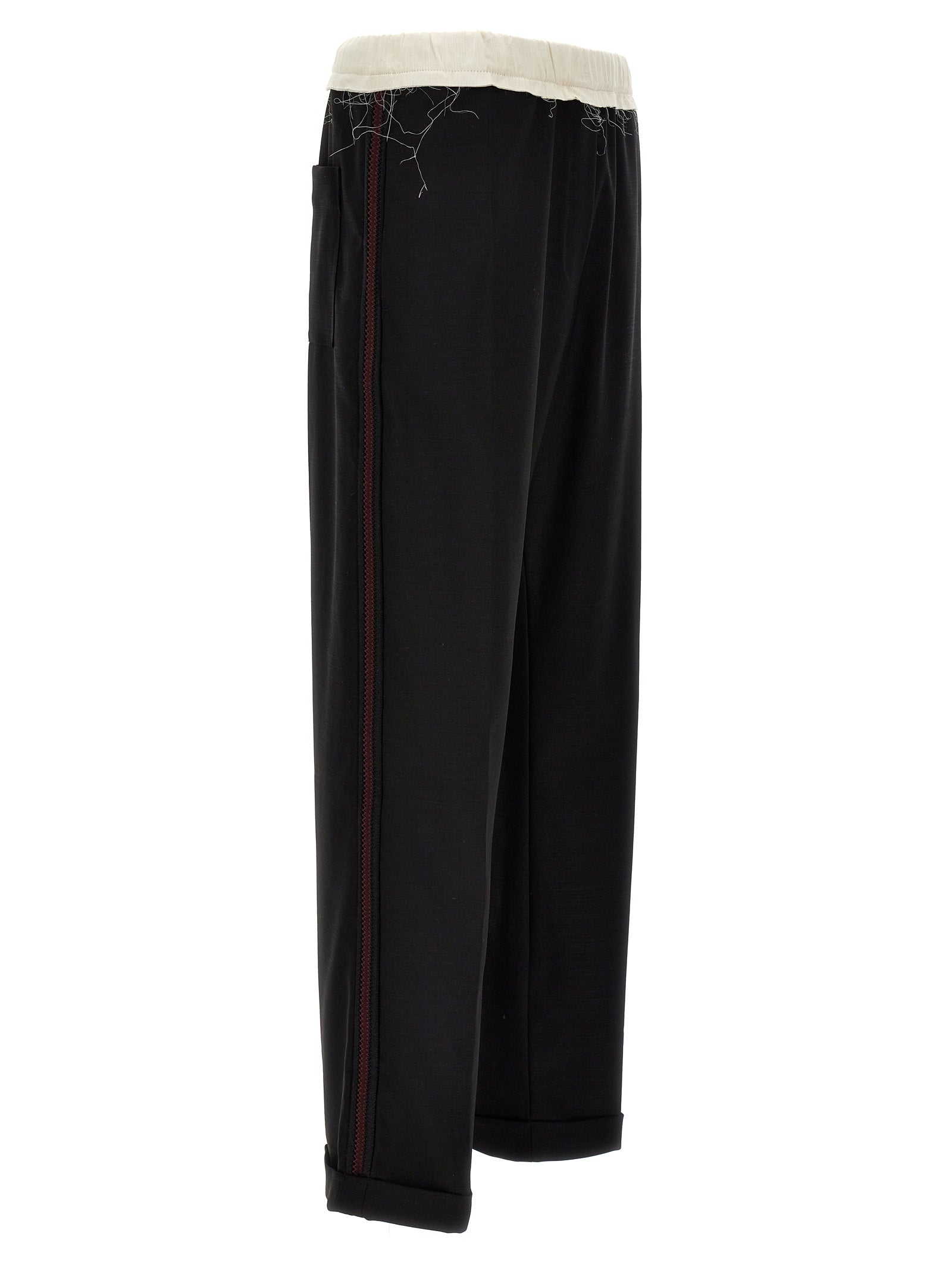 Bicolor Wool Casual Pants