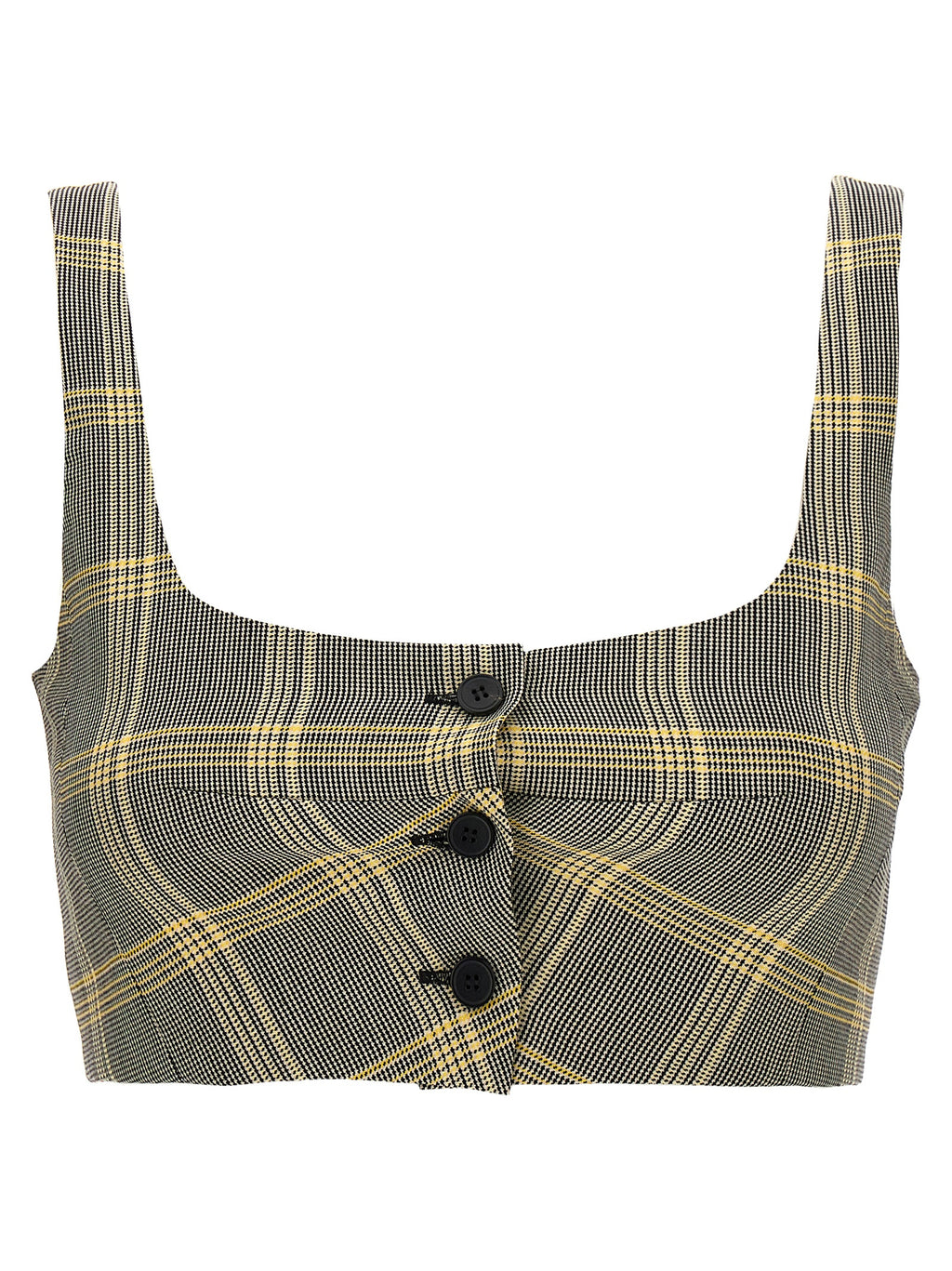 Multicolor Virgin Wool Sleeveles T-Shirt