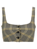 Multicolor Virgin Wool Sleeveles T-Shirt