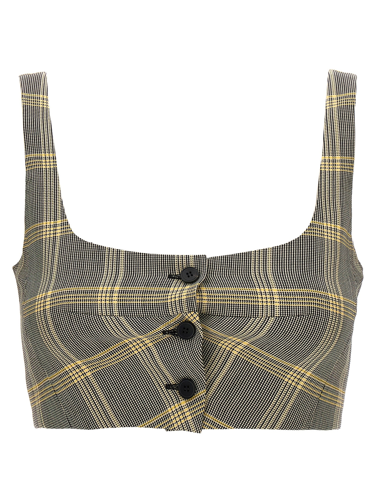 Multicolor Virgin Wool Sleeveles T-Shirt