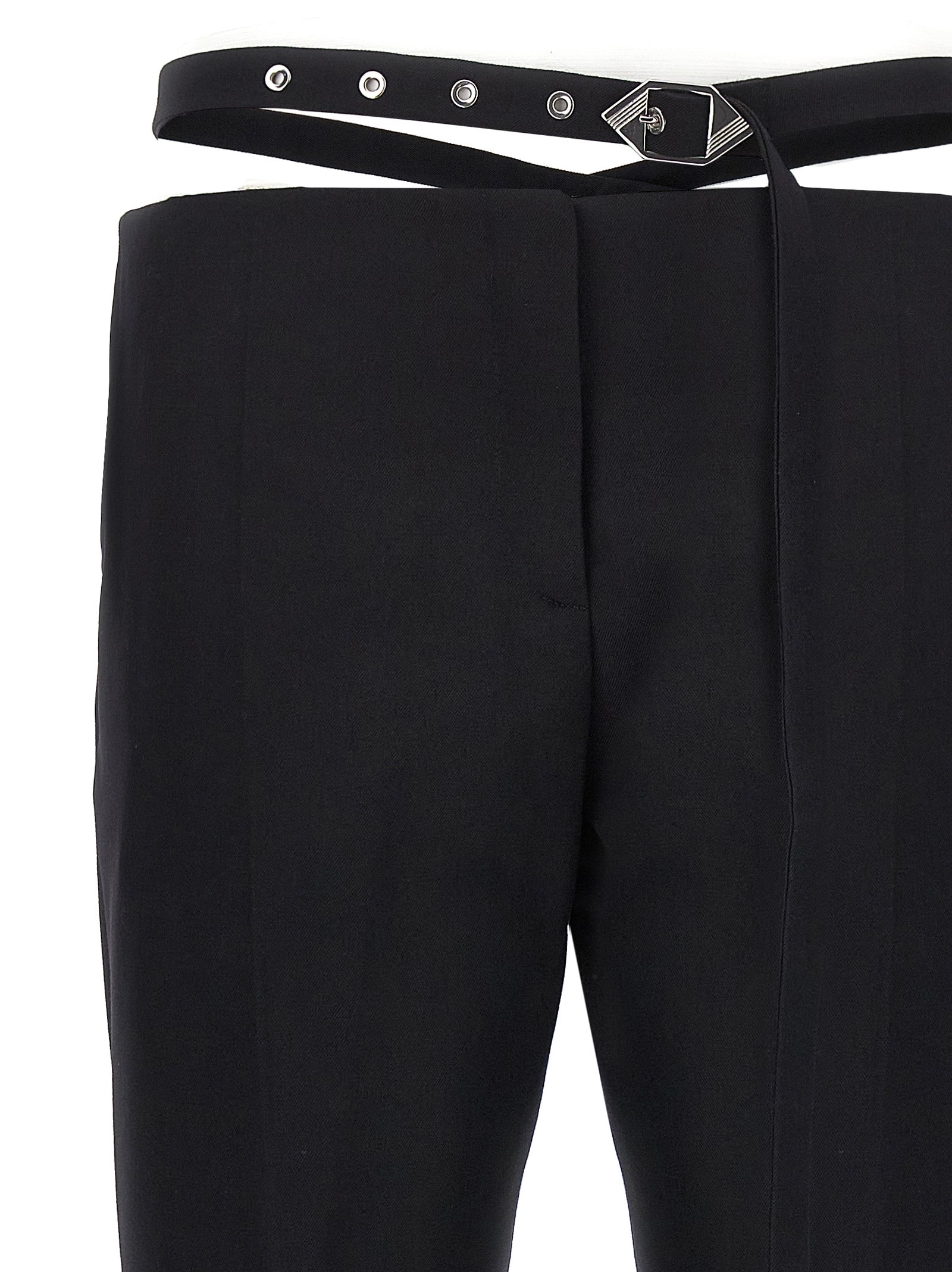 Black Virgin Wool Dress Pants