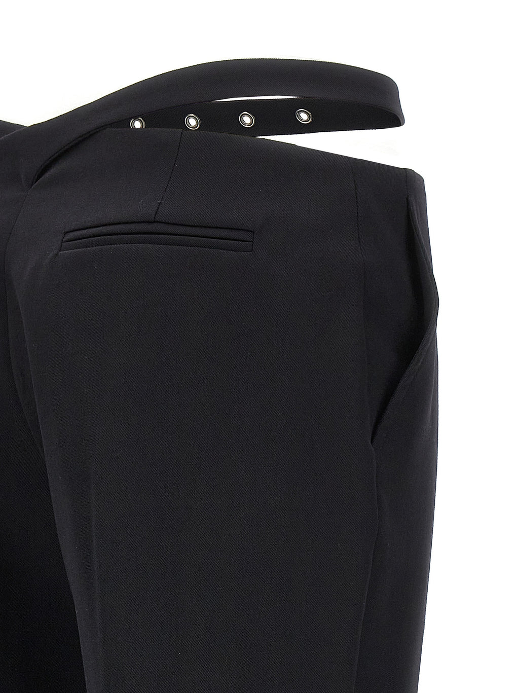 Black Virgin Wool Dress Pants