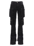 Black Cotton Cargo Pants