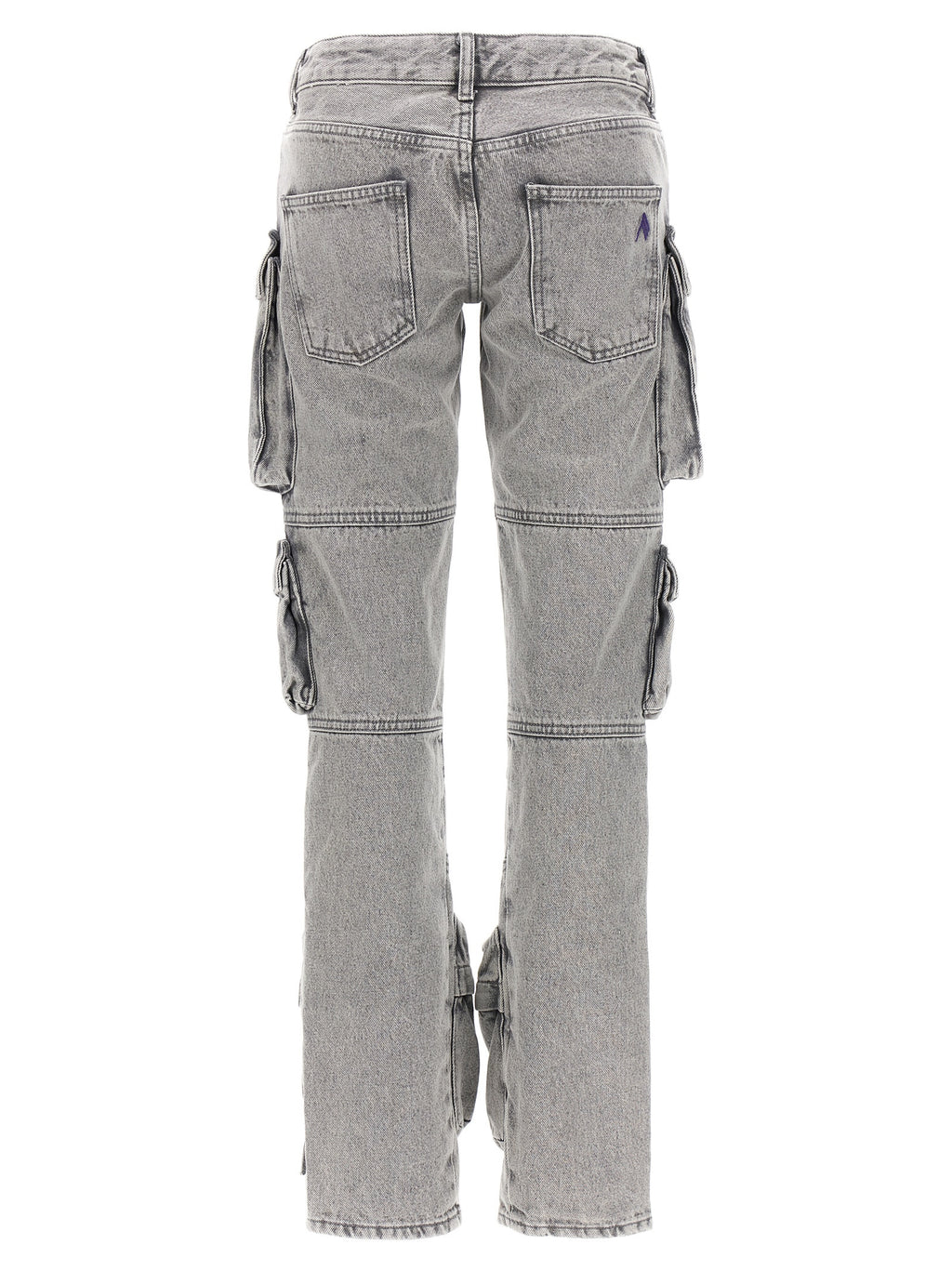 Gray Cotton Cargo Pants