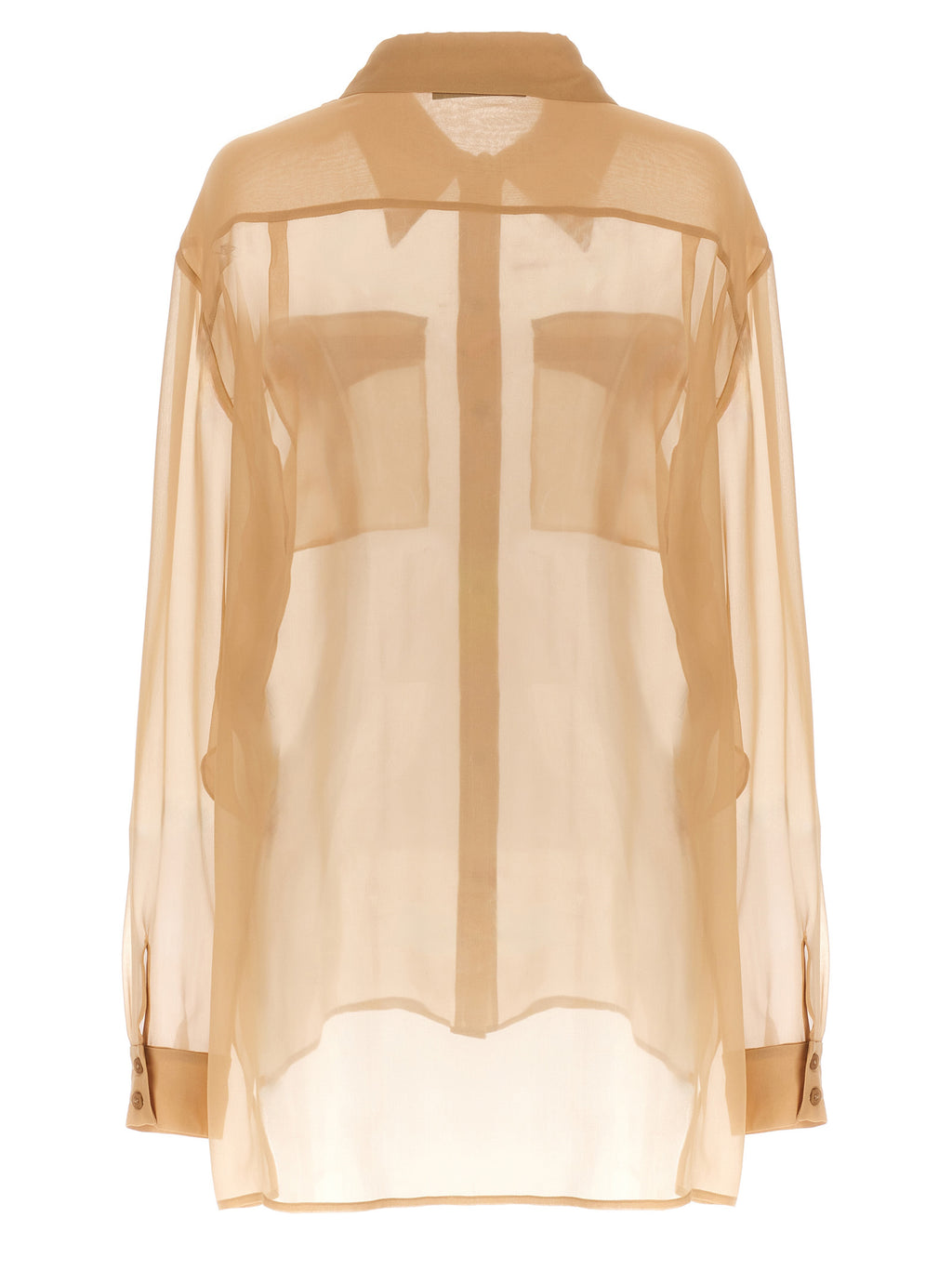 Beige Silk Blouse