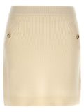 White Wool Long Skirt