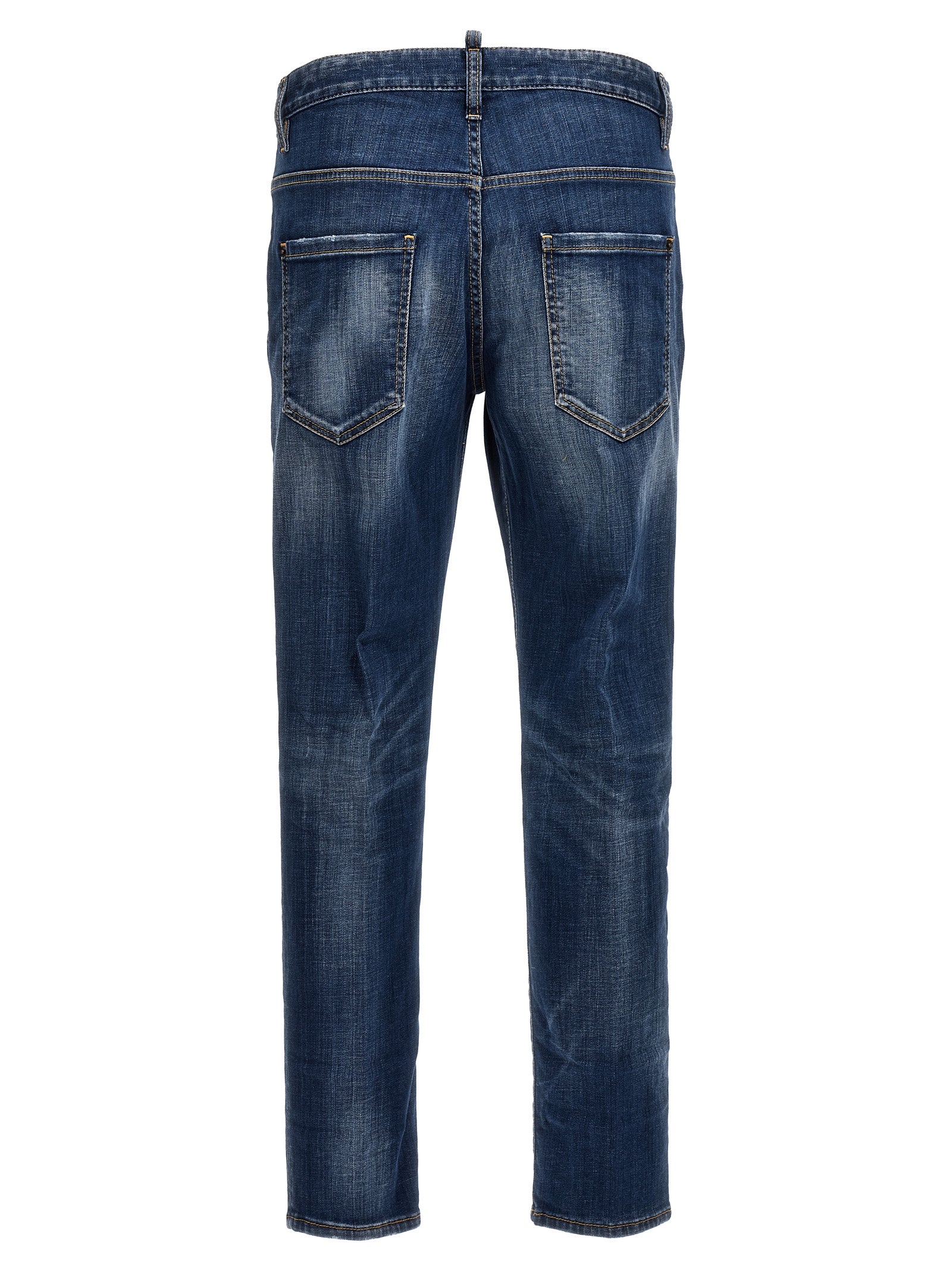 Blue Cotton Relaxed Fit Jeans