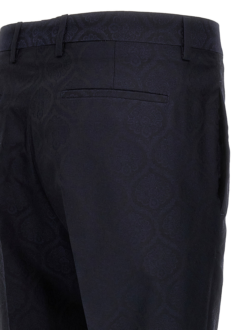 Blue Cotton Dress Pants