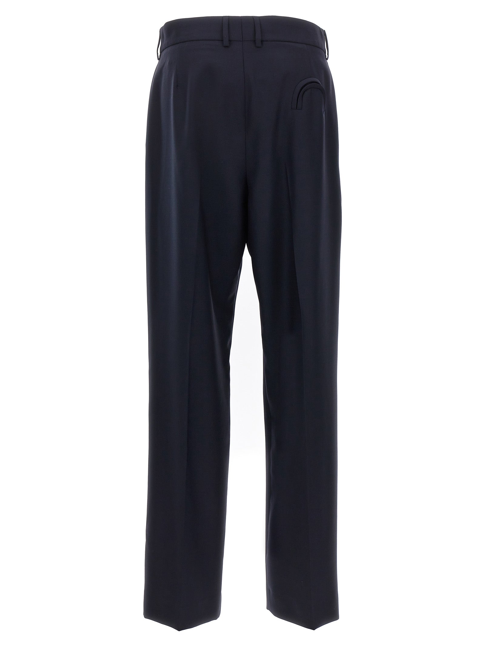 Blue Virgin Wool Pants
