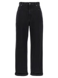 Black Cotton Relaxed Fit Jeans