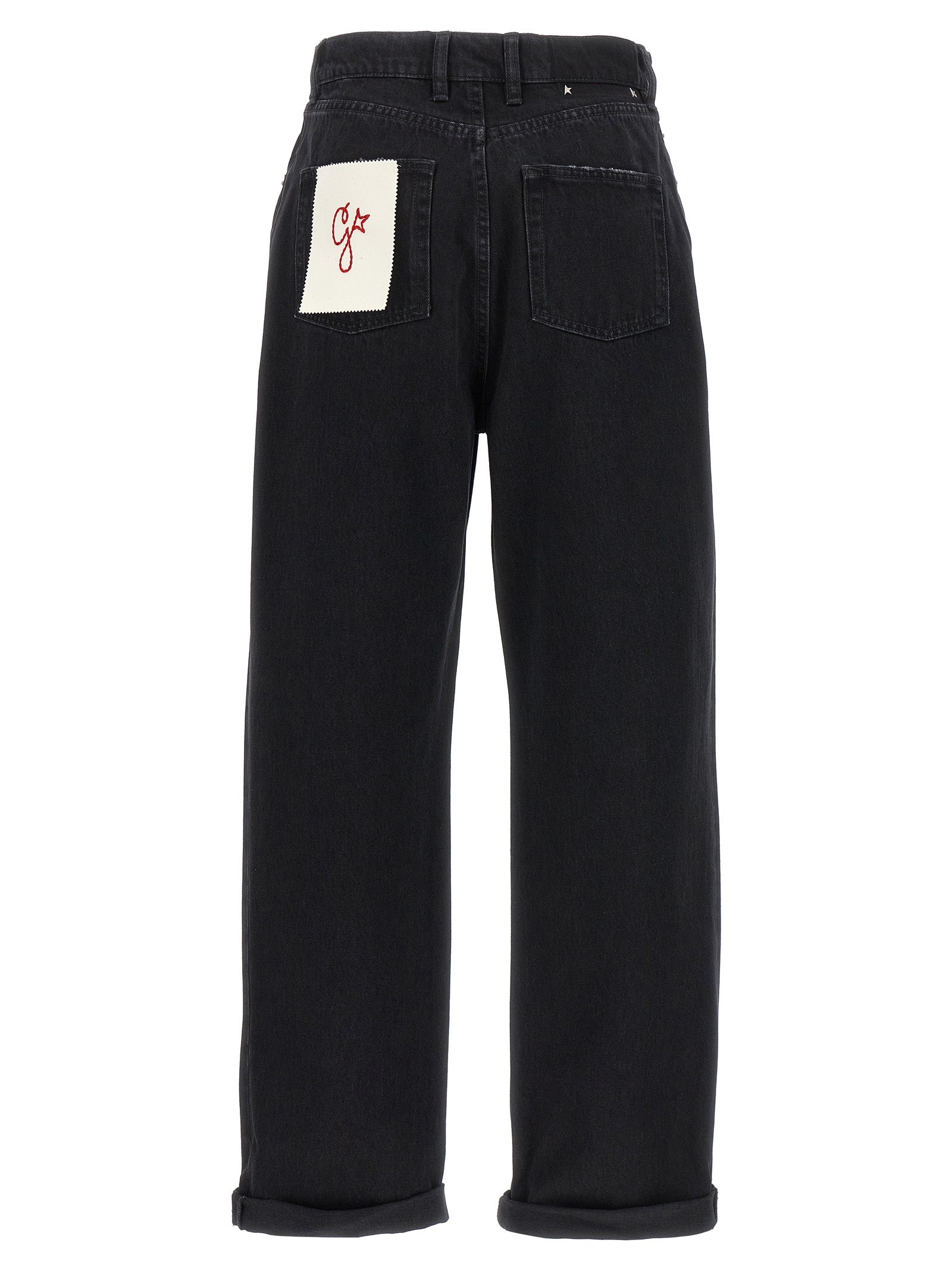 Black Cotton Relaxed Fit Jeans