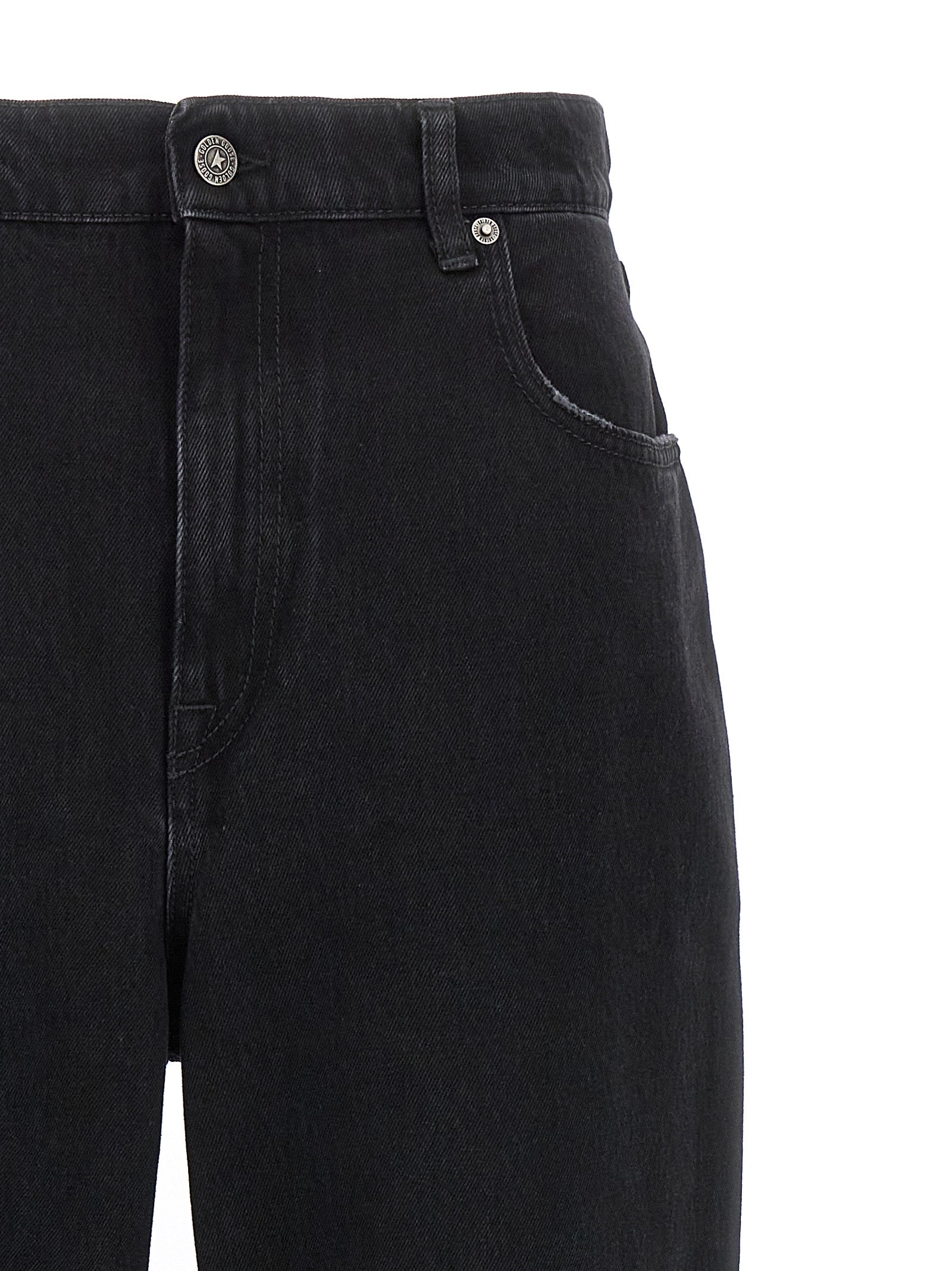 Black Cotton Relaxed Fit Jeans