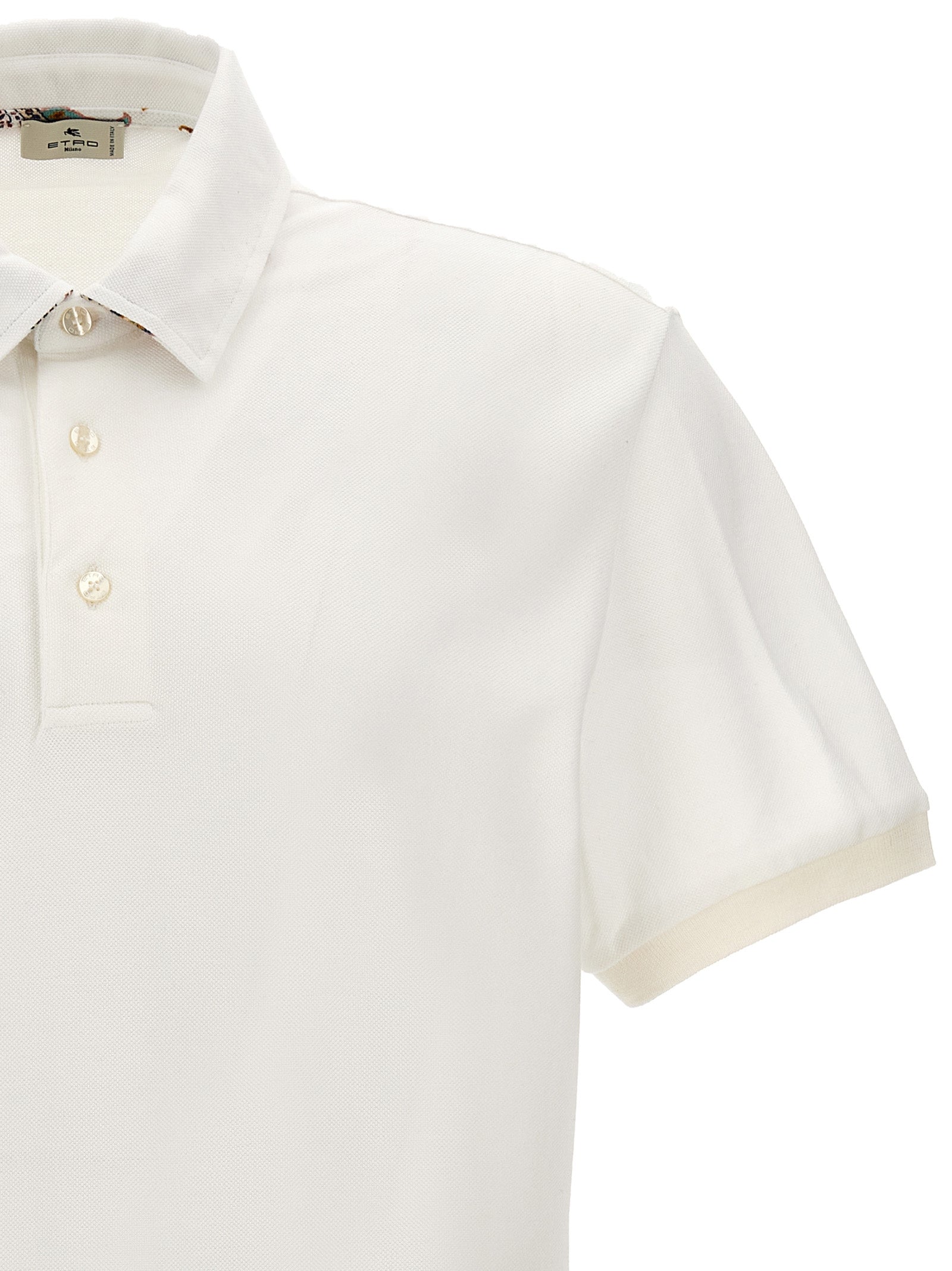 White Cotton Polo Shirt