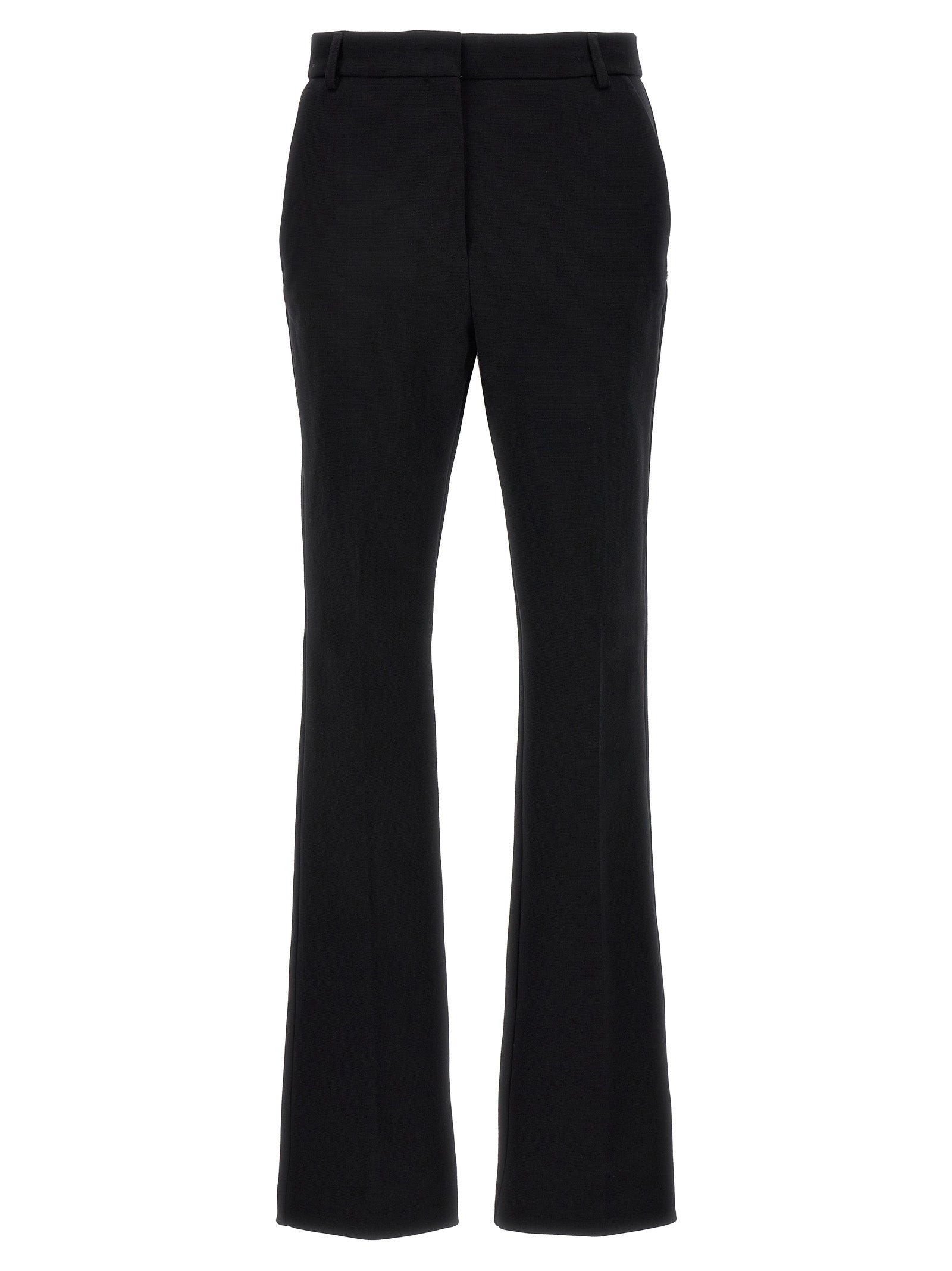 Black Cotton Casual Pants