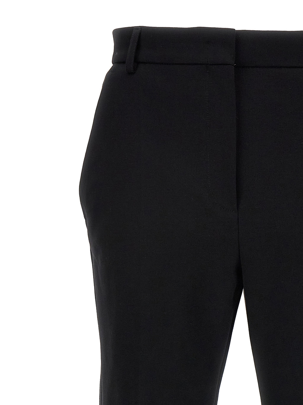 Black Cotton Casual Pants