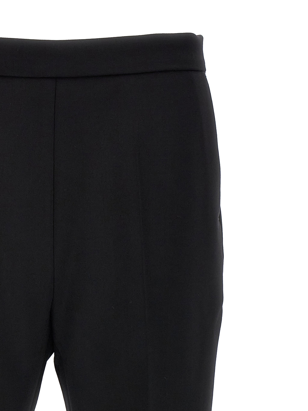 Black Virgin Wool Cropped Pants