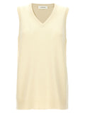 Bicolor Wool Sleeveless Jacket