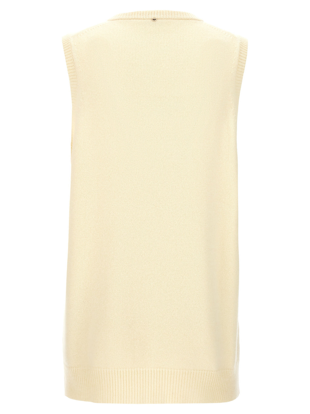 Bicolor Wool Sleeveless Jacket