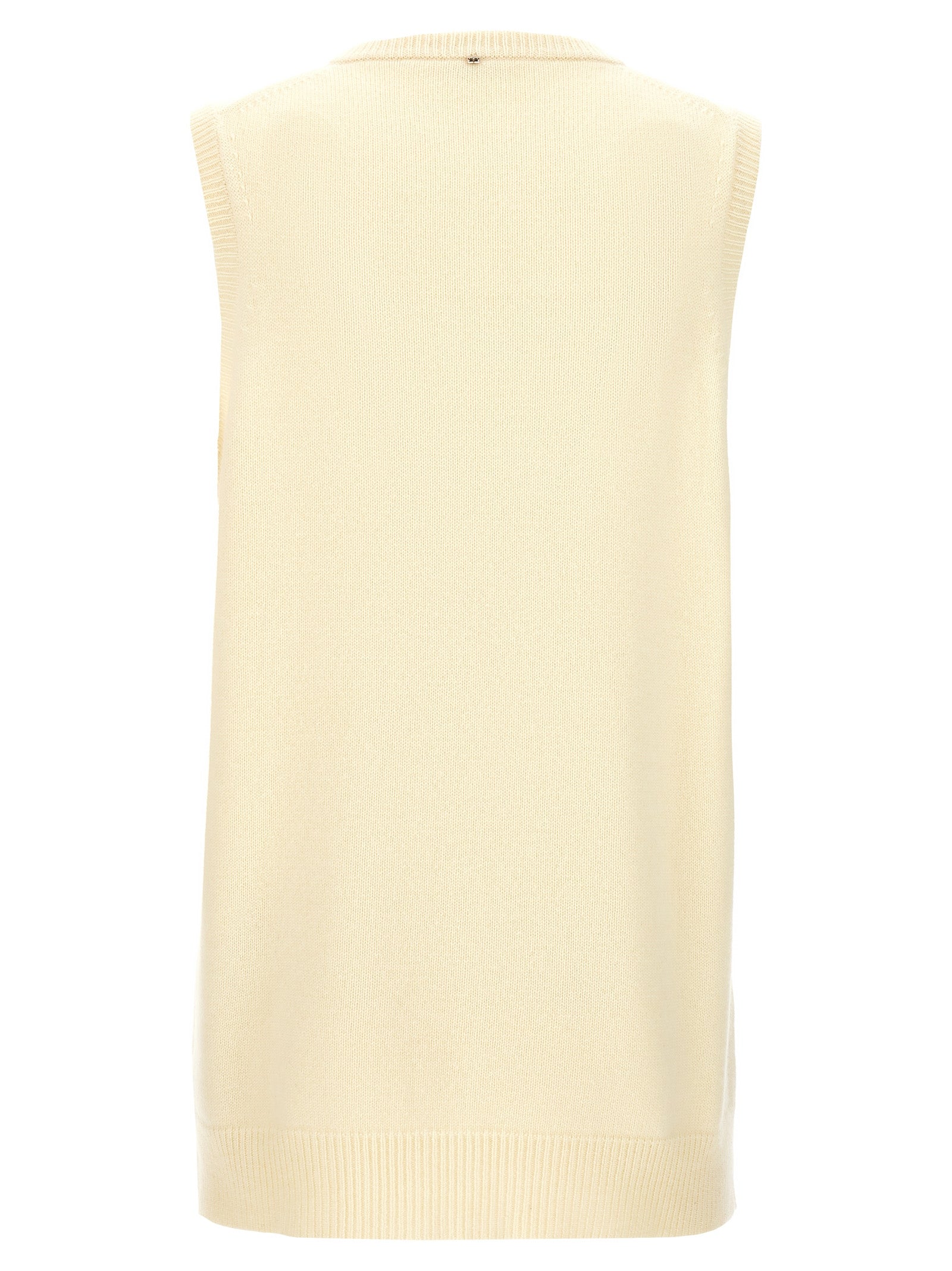 Bicolor Wool Sleeveless Jacket