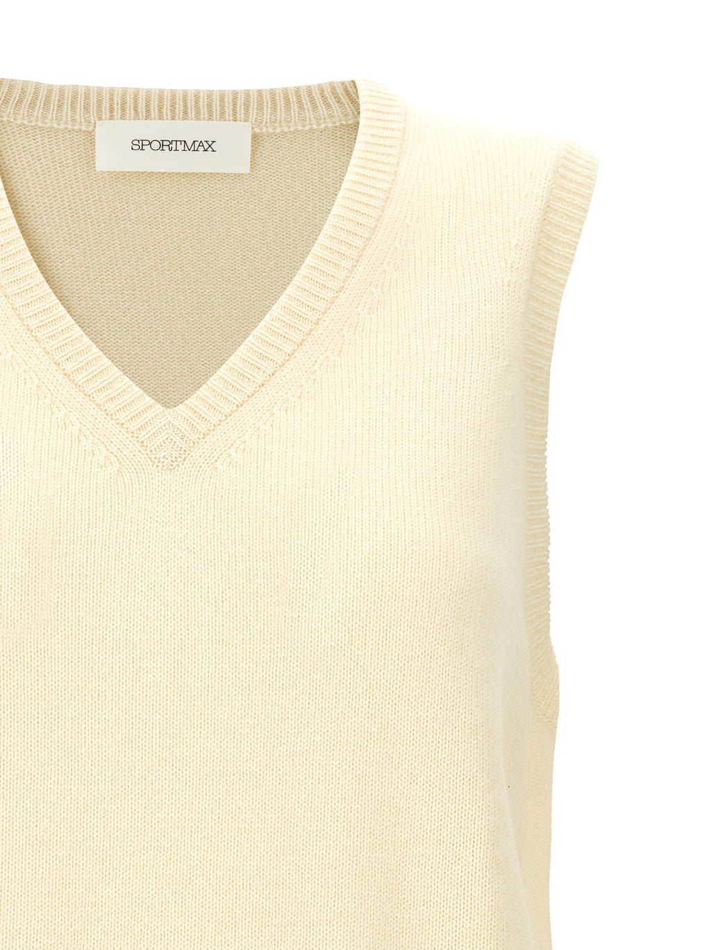 Bicolor Wool Sleeveless Jacket